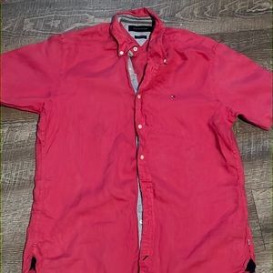 Men's Tommy Hilfiger linen short sleeve button down